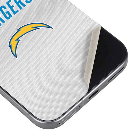 NFL Los Angeles Chargers White Striped Pixel 9 Pro XL Skin
